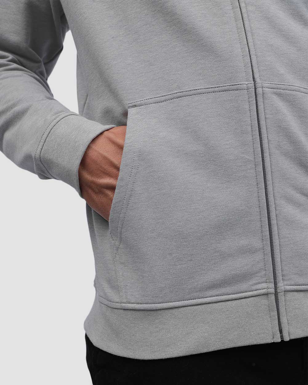 Mens Zip Up Hoodie Casual Fleece Jacket with Front Pockets Long Sleeve Sweatshirt