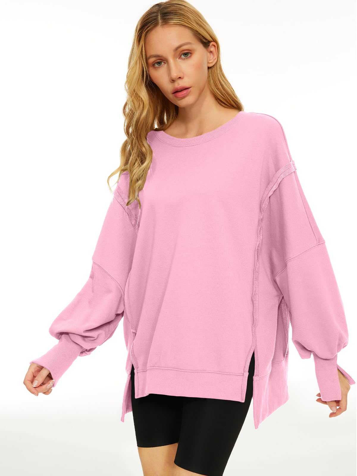Womens Oversized Sweatshirts Hoodies Crewneck Shirts Fall Outfits