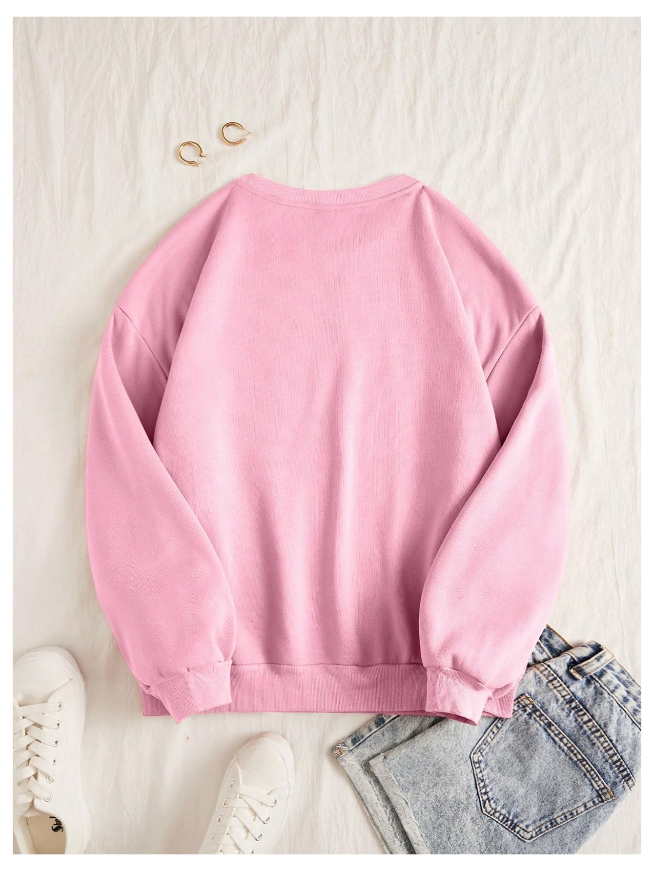 Women's Letter Graphic Print Long Sleeve Sweatshirt Pullover Tops