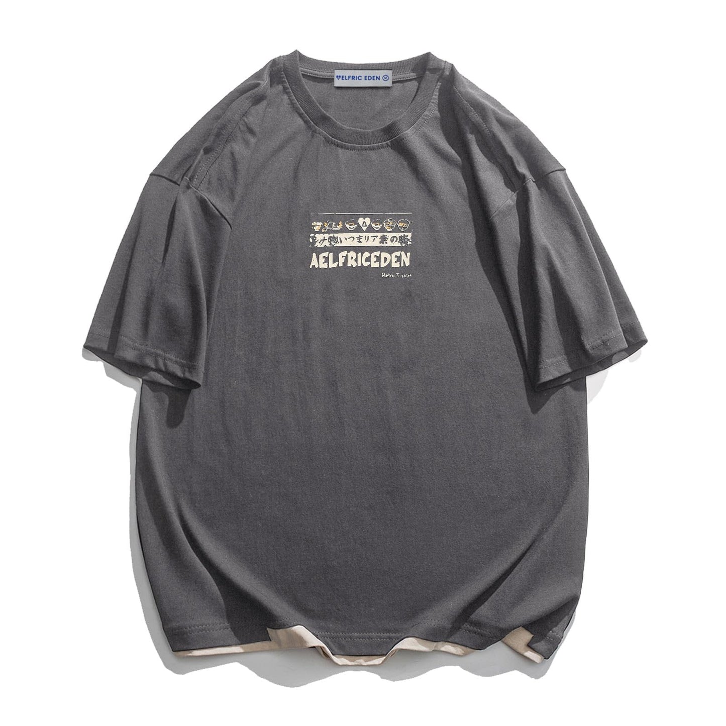 Mens 90s Vintage Oversized Shirts Unisex Harajuku T Shirt Print Graphic Tees