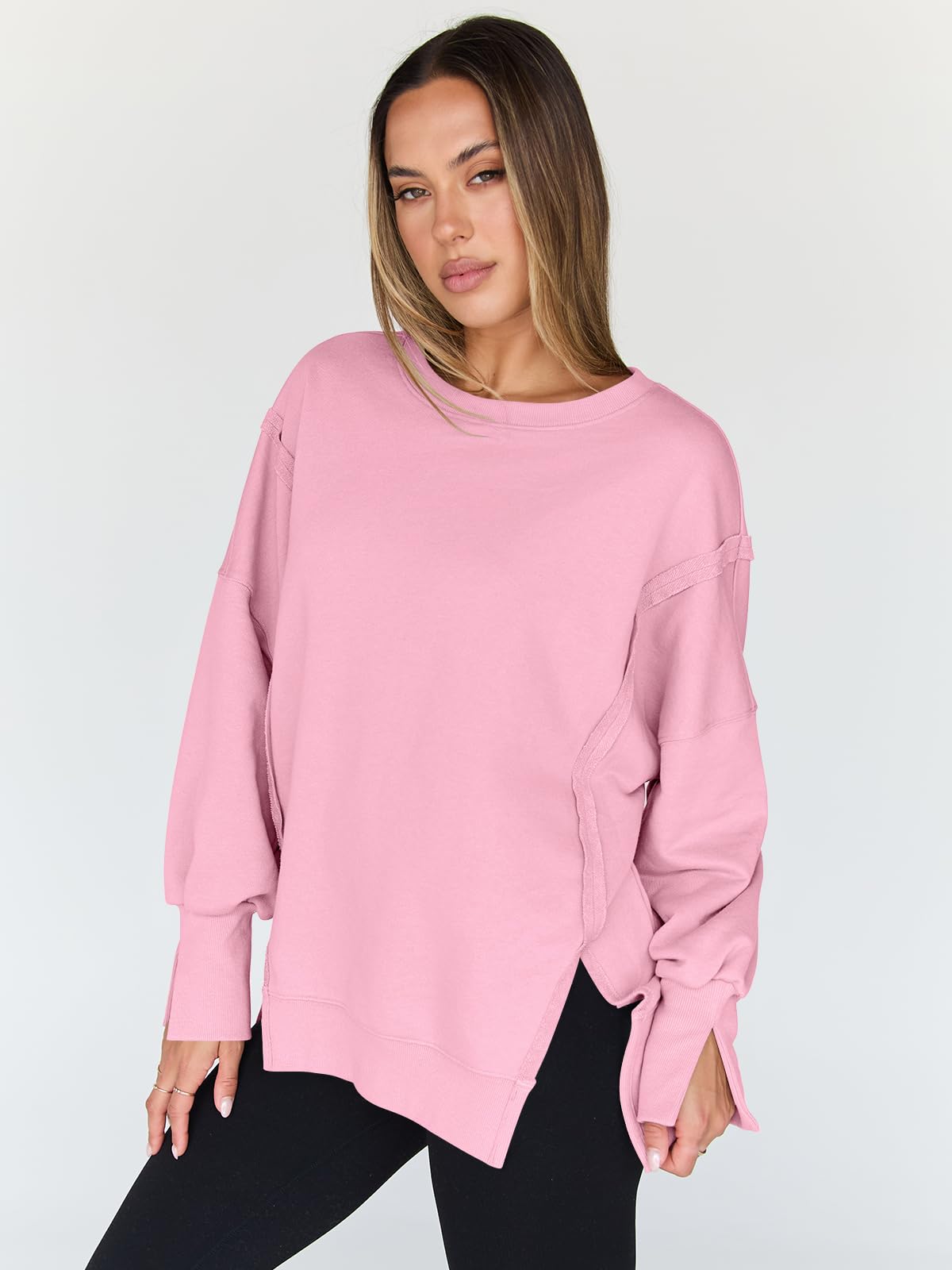 Womens Oversized Sweatshirts Hoodies Crewneck Shirts Fall Outfits