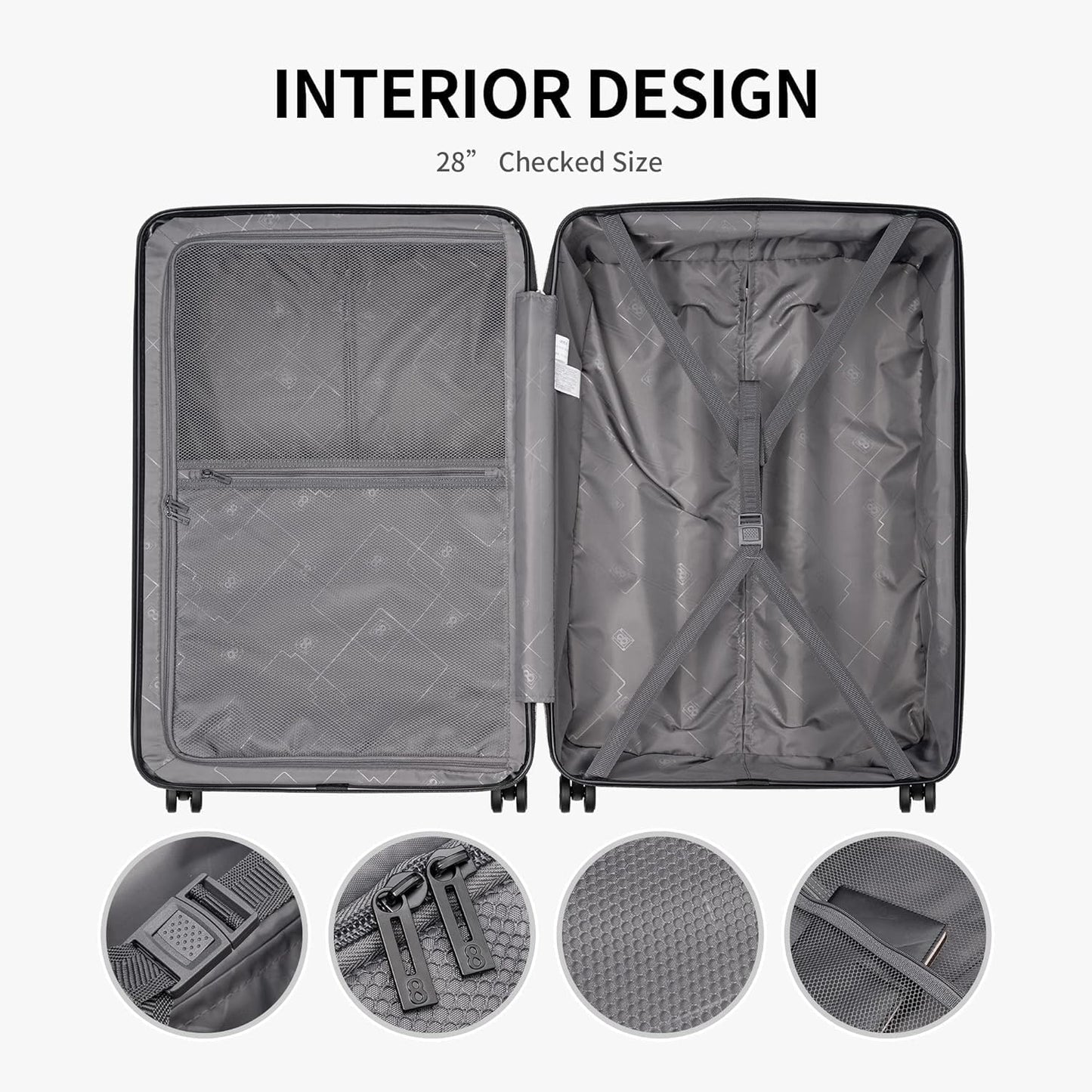 Luggage Airline Approved 20 Inch Expandable Hard Sided Luggages