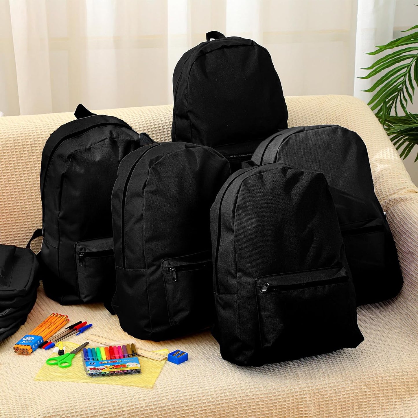24 Pack Backpacks Bulk Backpack for School 17 Inch Bookbags Back