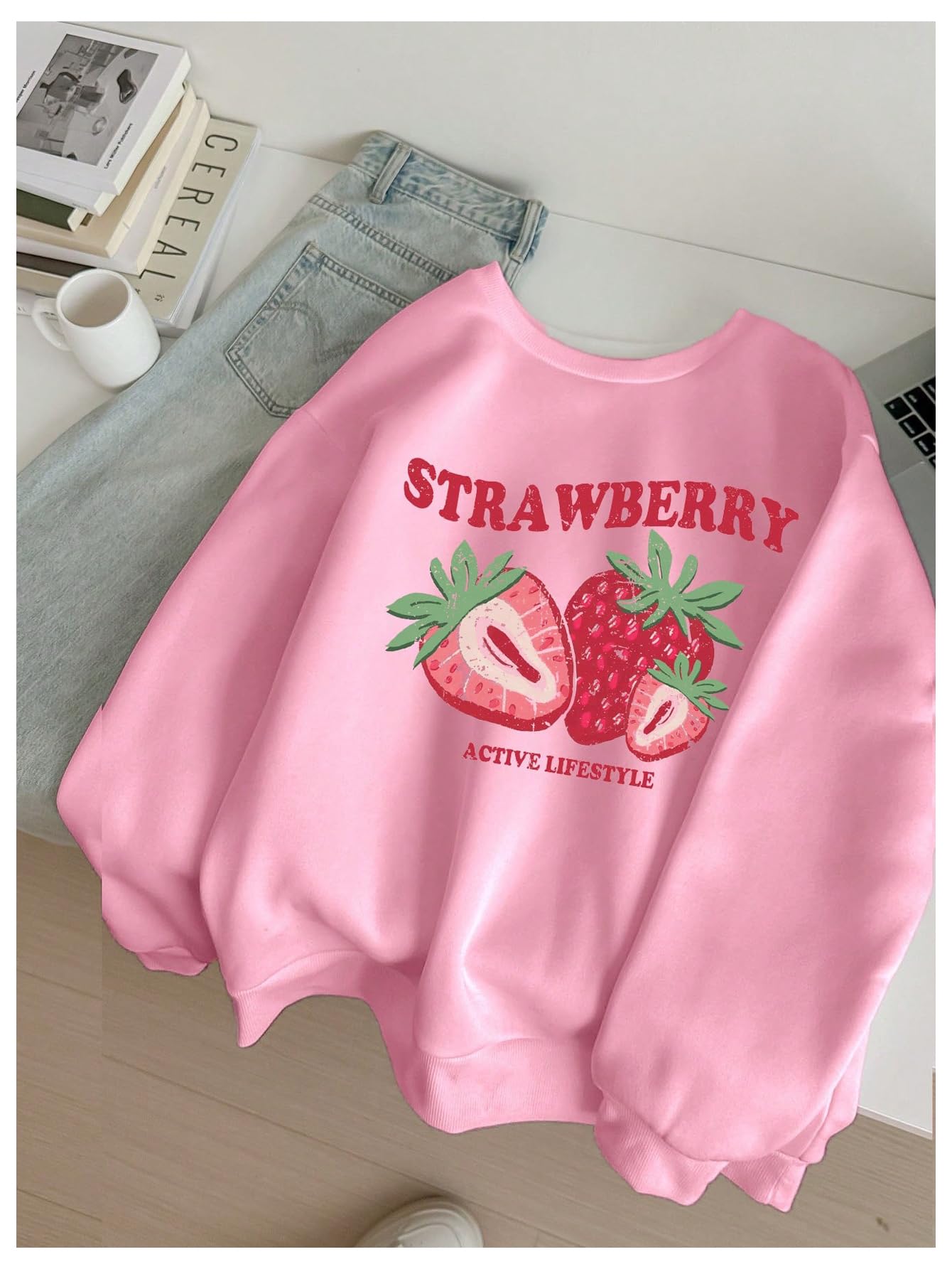 Women's Letter Graphic Print Long Sleeve Sweatshirt Pullover Tops