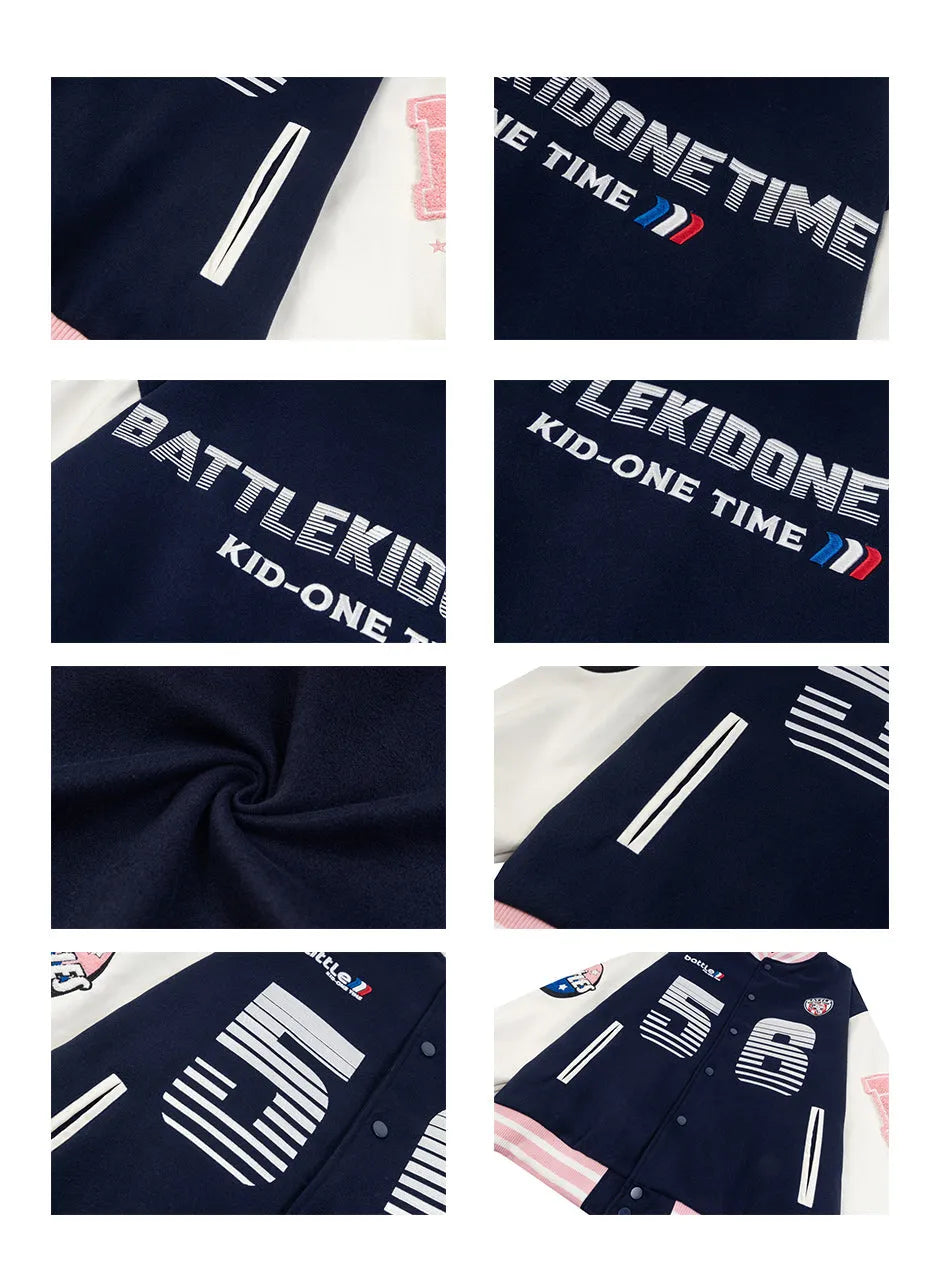 Letter Patchwork Element Baseball Jacket for Men