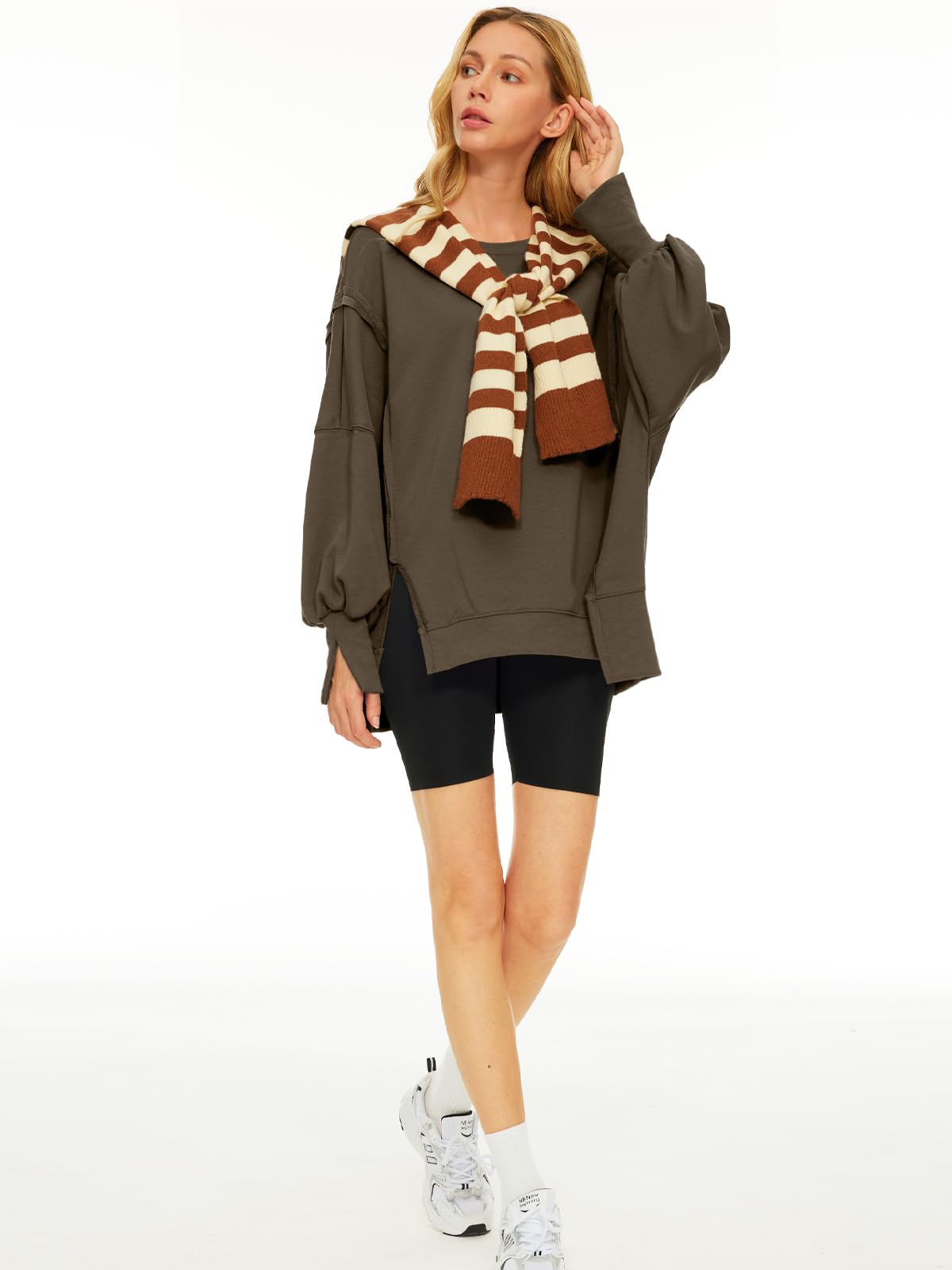 Womens Oversized Sweatshirts Hoodies Crewneck Shirts Fall Outfits