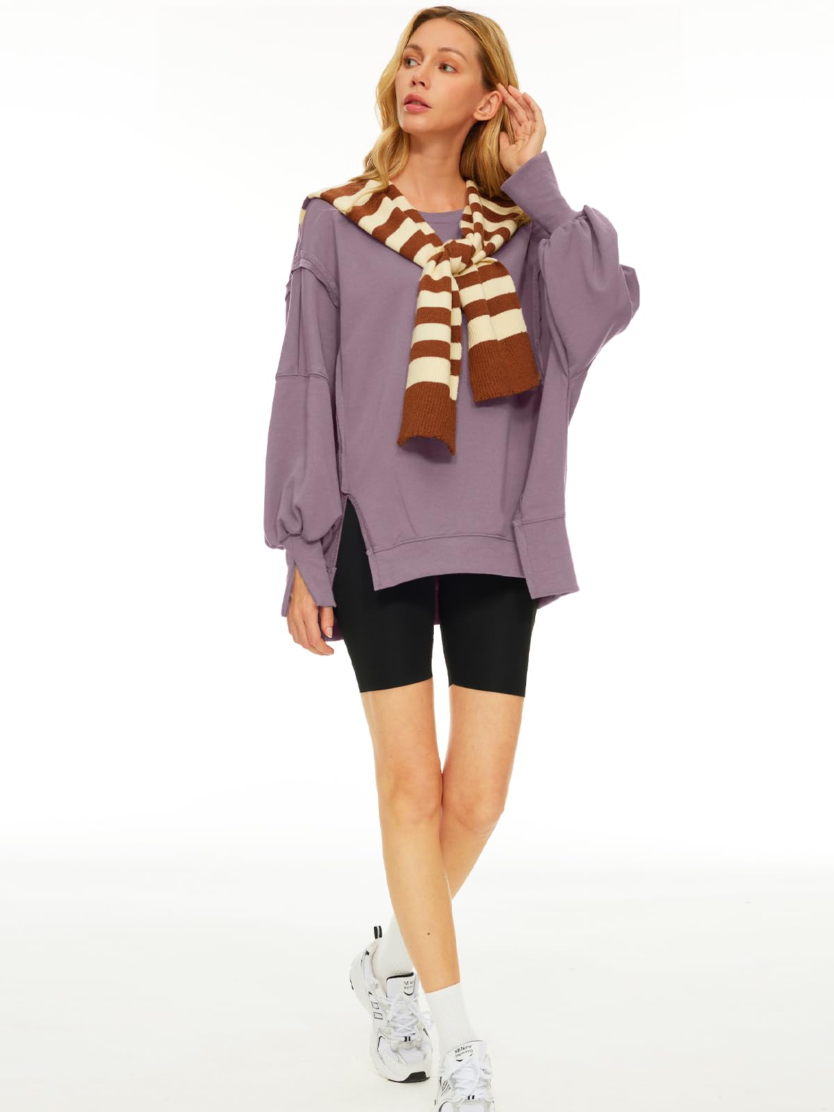 Womens Oversized Sweatshirts Hoodies Crewneck Shirts Fall Outfits
