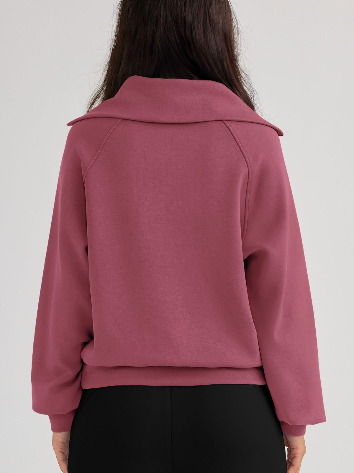 Womens Oversized Sweatshirts Half Zip Pullover Long