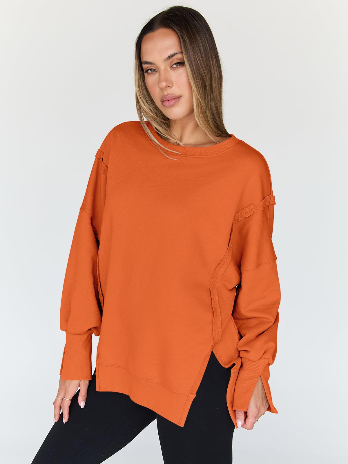 Womens Oversized Sweatshirts Hoodies Crewneck Shirts Fall Outfits