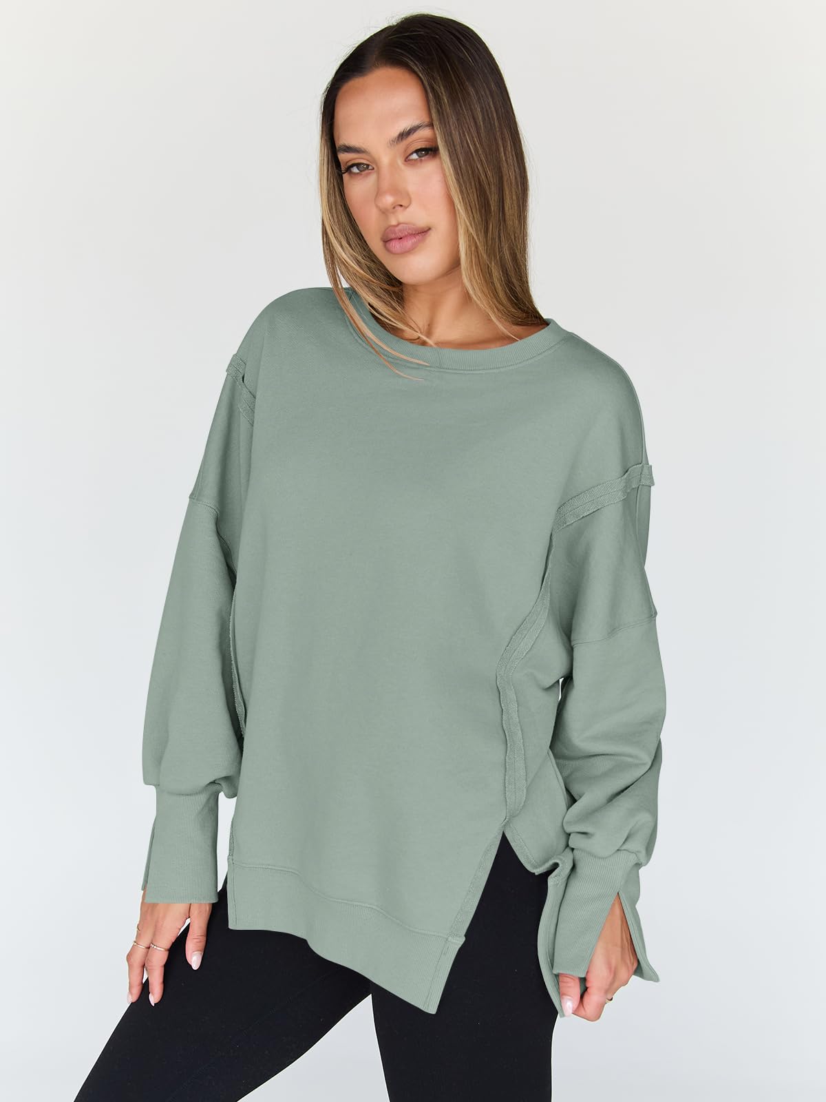 Womens Oversized Sweatshirts Hoodies Crewneck Shirts Fall Outfits