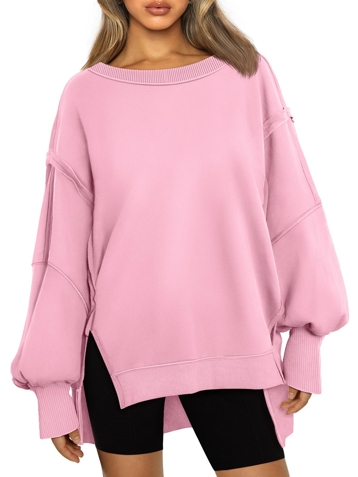Womens Oversized Sweatshirts Hoodies Crewneck Shirts Fall Outfits