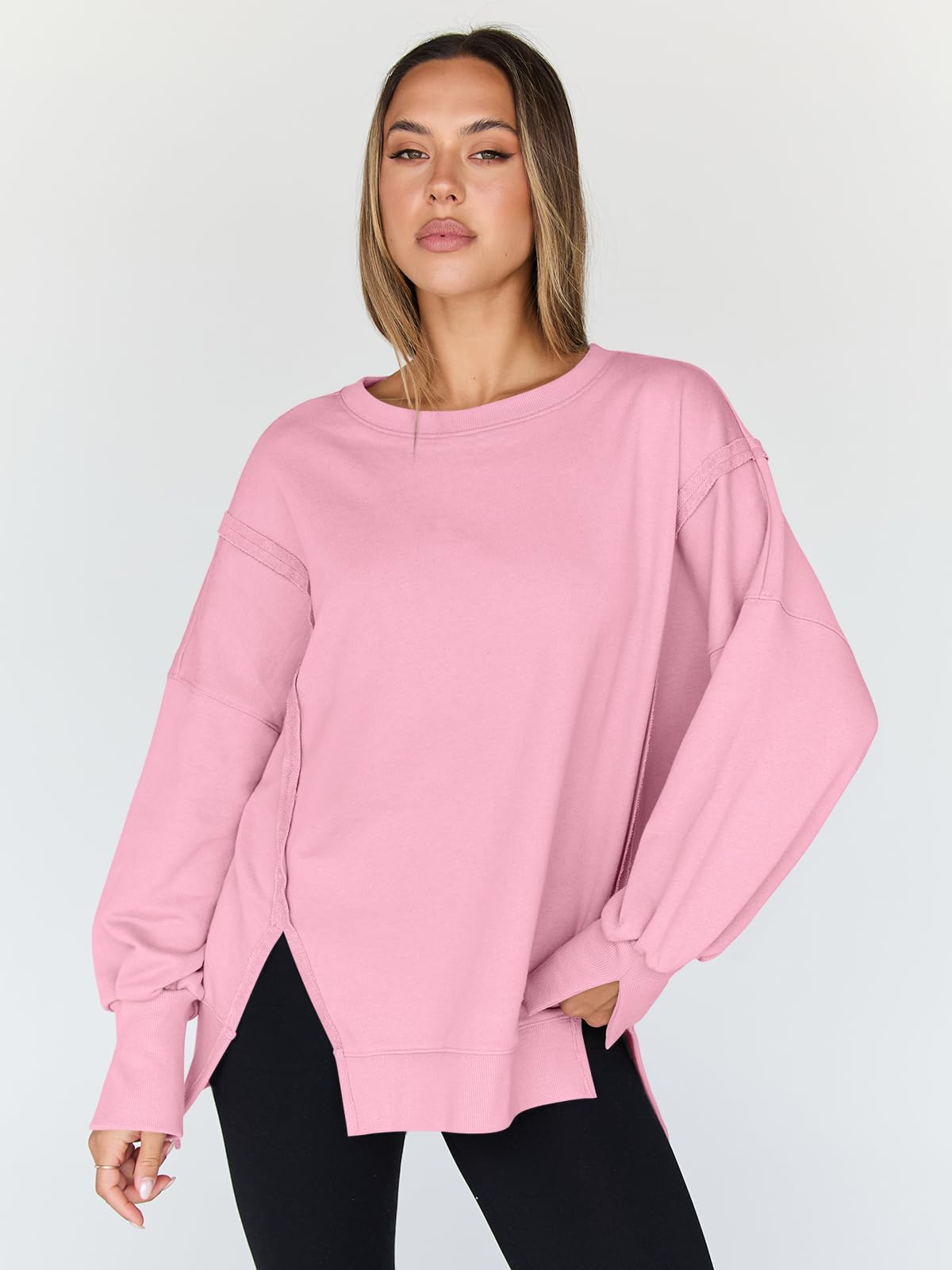 Womens Oversized Sweatshirts Hoodies Crewneck Shirts Fall Outfits