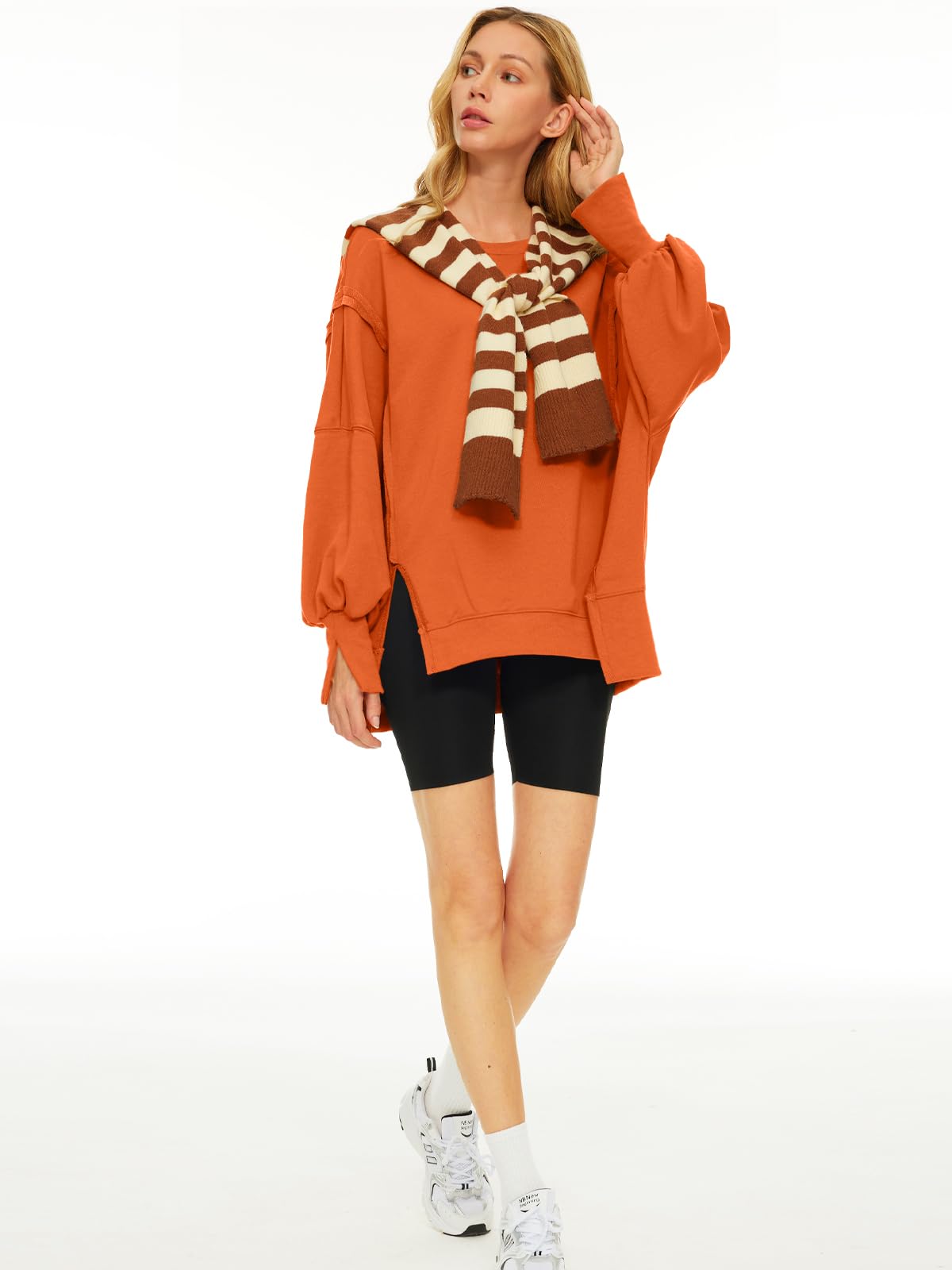 Womens Oversized Sweatshirts Hoodies Crewneck Shirts Fall Outfits