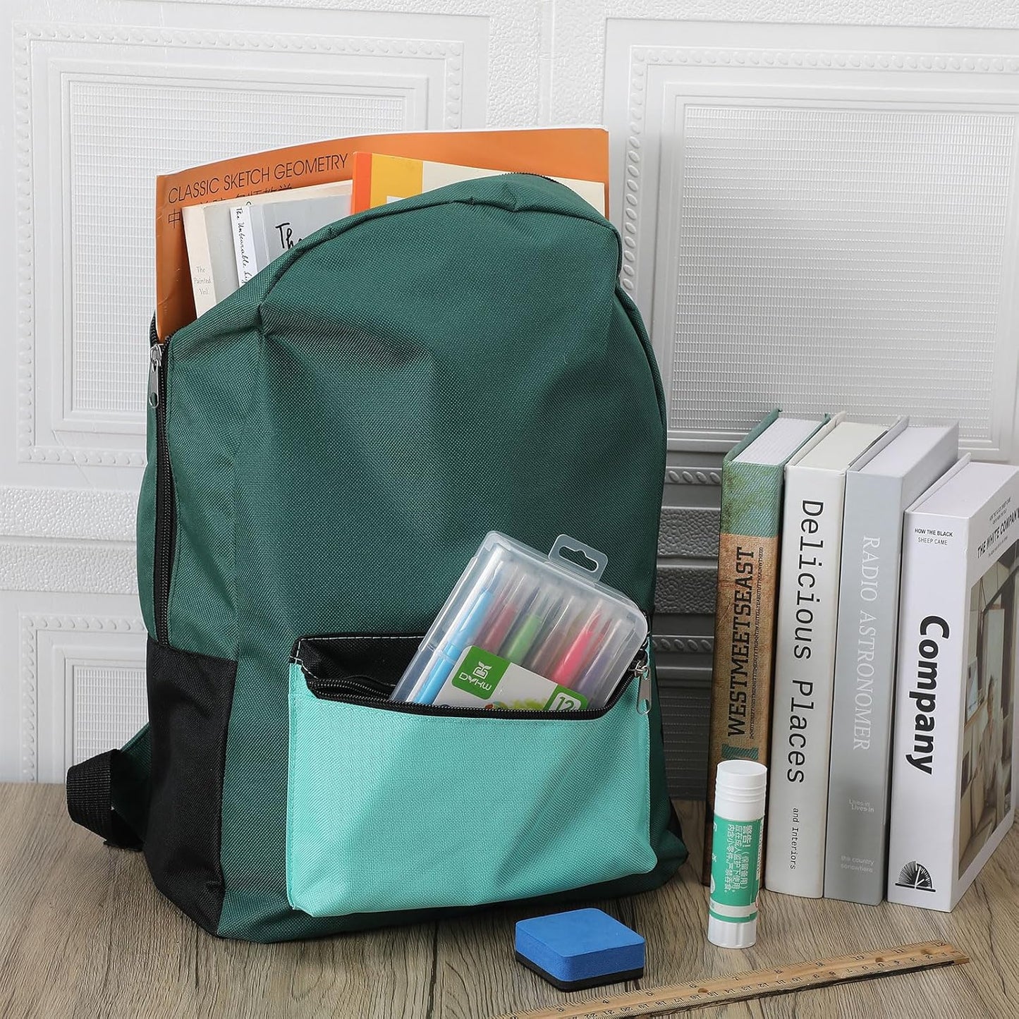 24 Pack Backpacks Bulk Backpack for School 17 Inch Bookbags Back