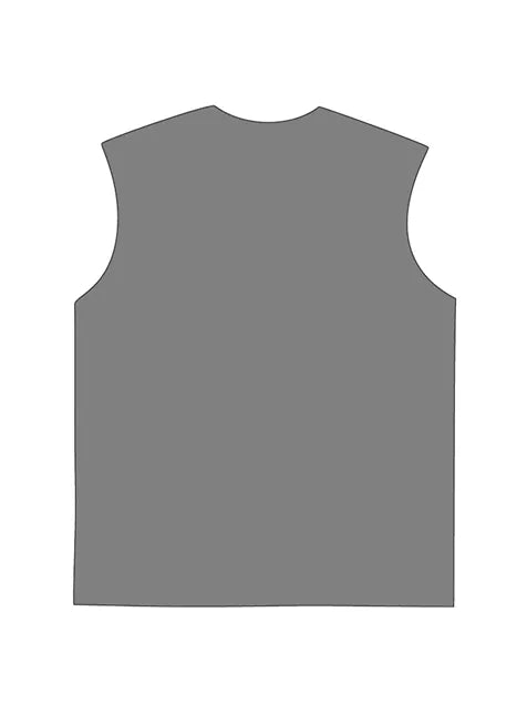 230g Cotton Saturn Printed Sleeveless Wash Old T-shirt