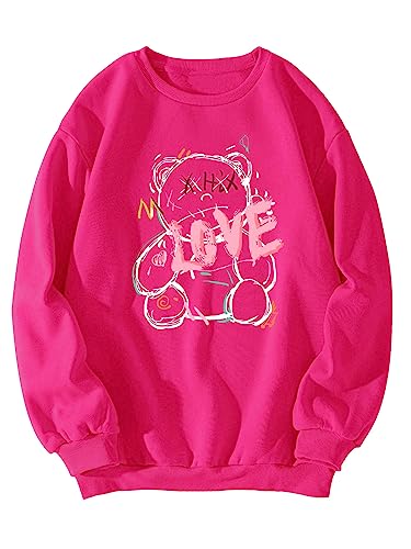 Women's Letter Graphic Print Long Sleeve Sweatshirt Pullover Tops