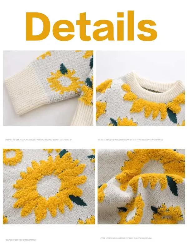 Women's Sunflower Embroidered Sweatshirt