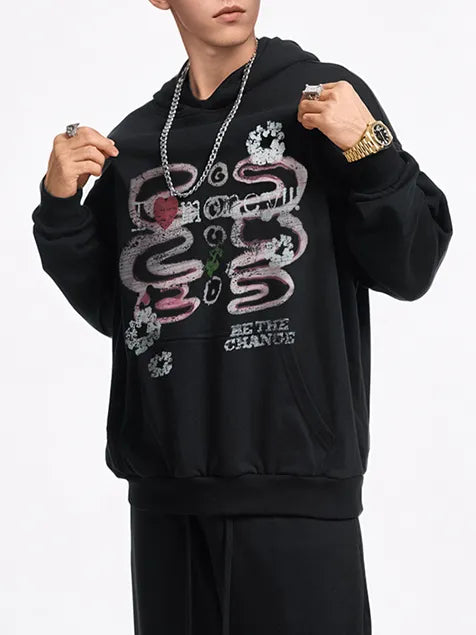 360g Skull Wash Old Cotton Hoodie