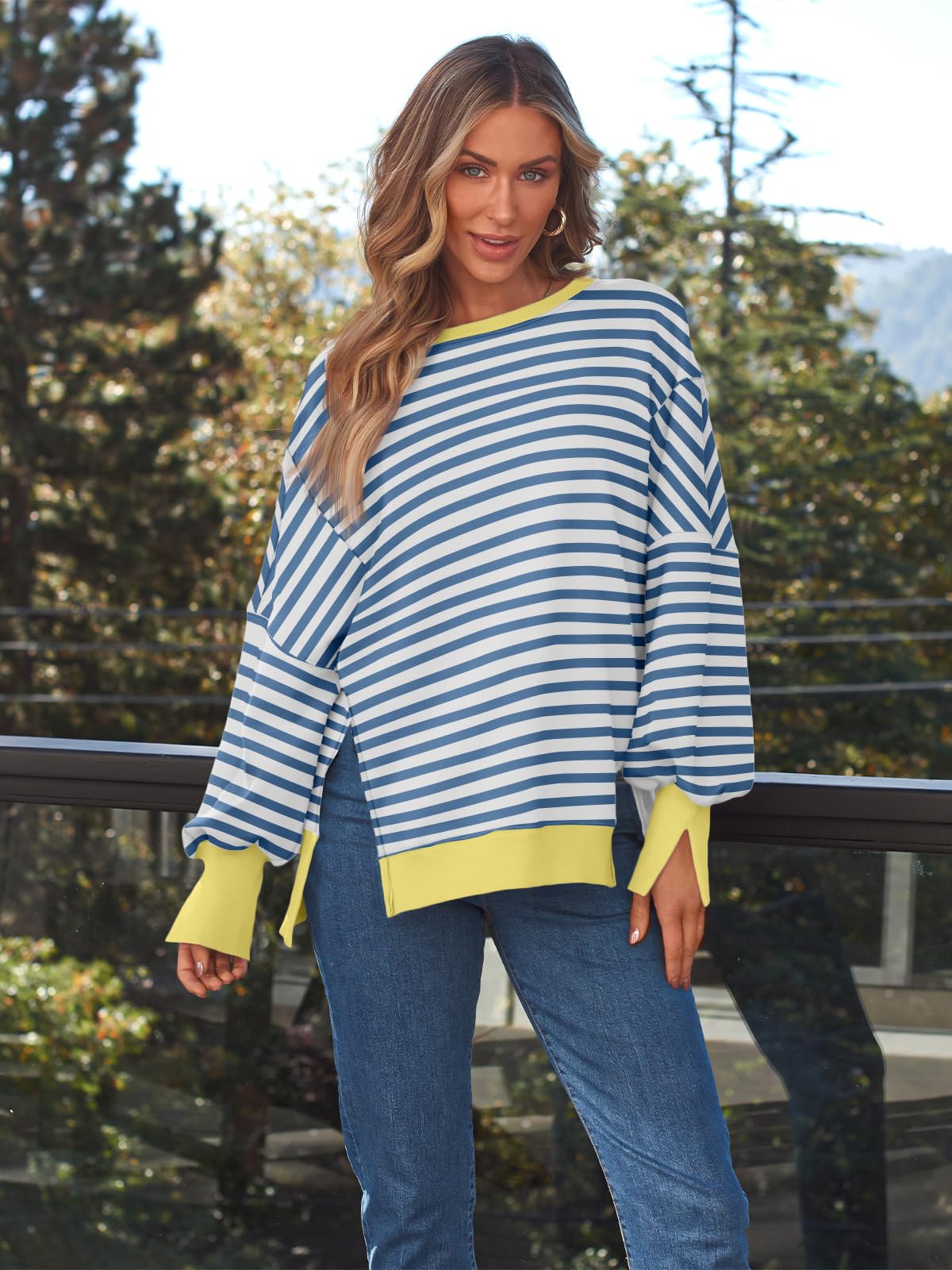 Womens Oversized Sweatshirts Hoodies Crewneck Shirts Fall Outfits