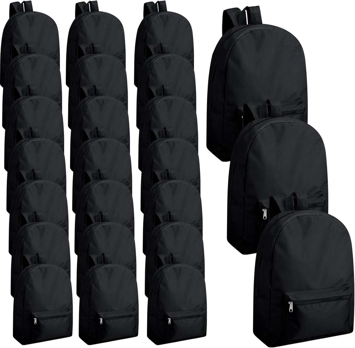 24 Pack Backpacks Bulk Backpack for School 17 Inch Bookbags Back