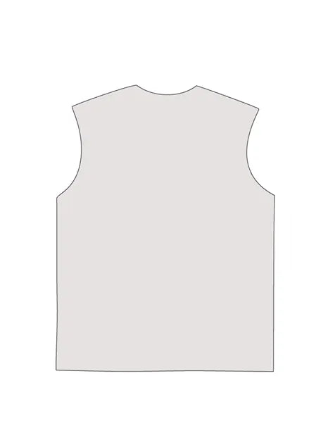 230g Skull Meditation Calm Down Printed Wash Old Sleeveless T-shirt