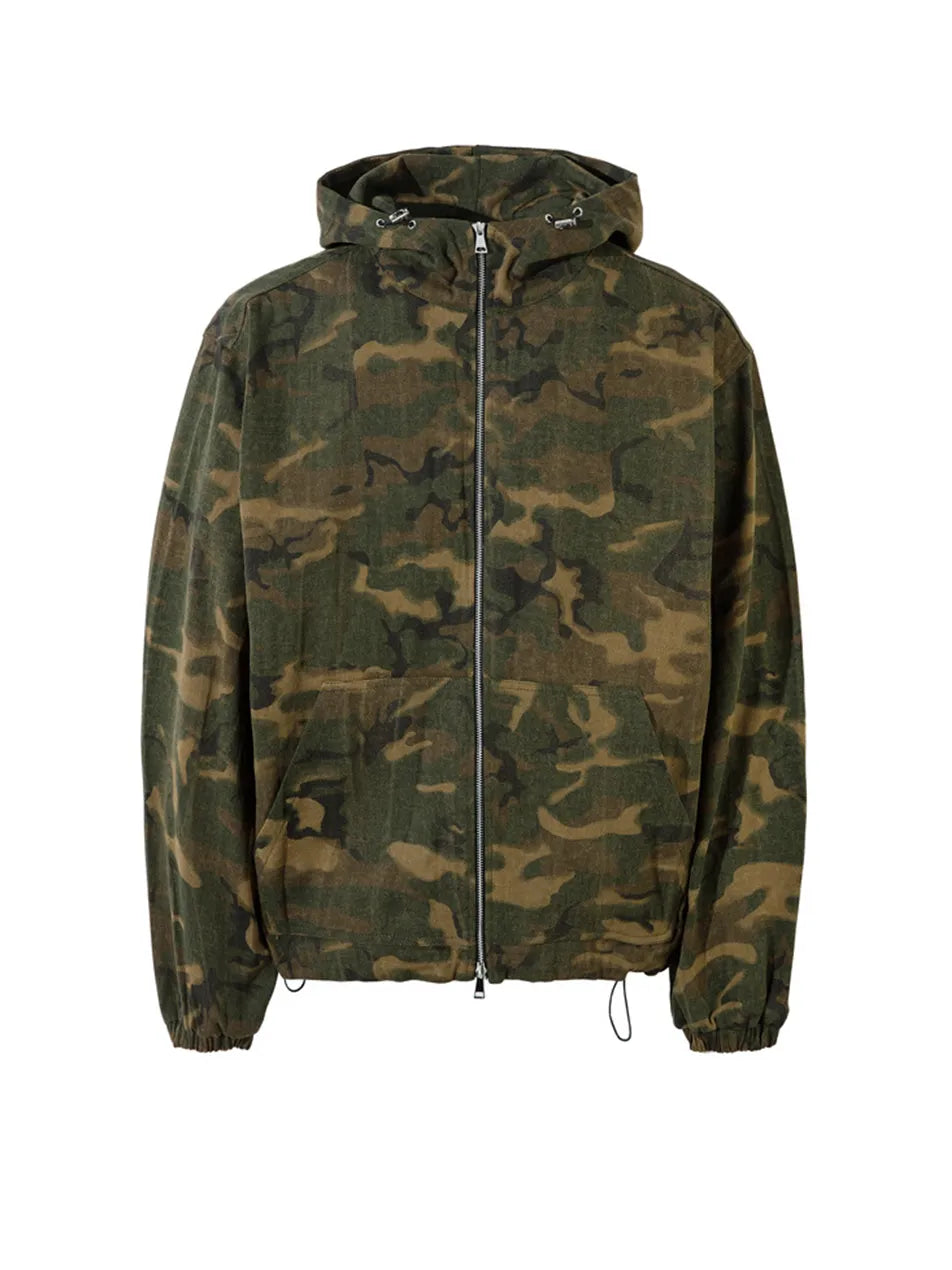High Street Camo Hooded Jacket for Men