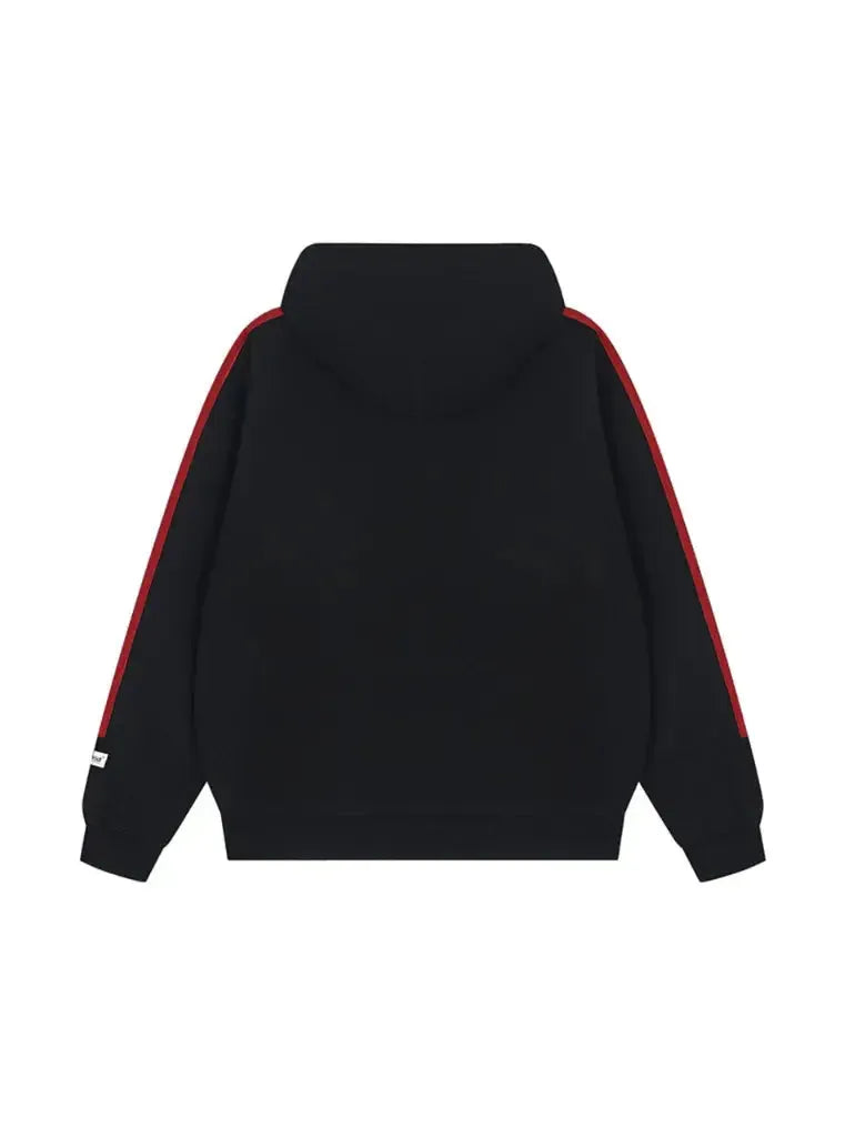 Girl's Color Contrast Webbing Hoodie