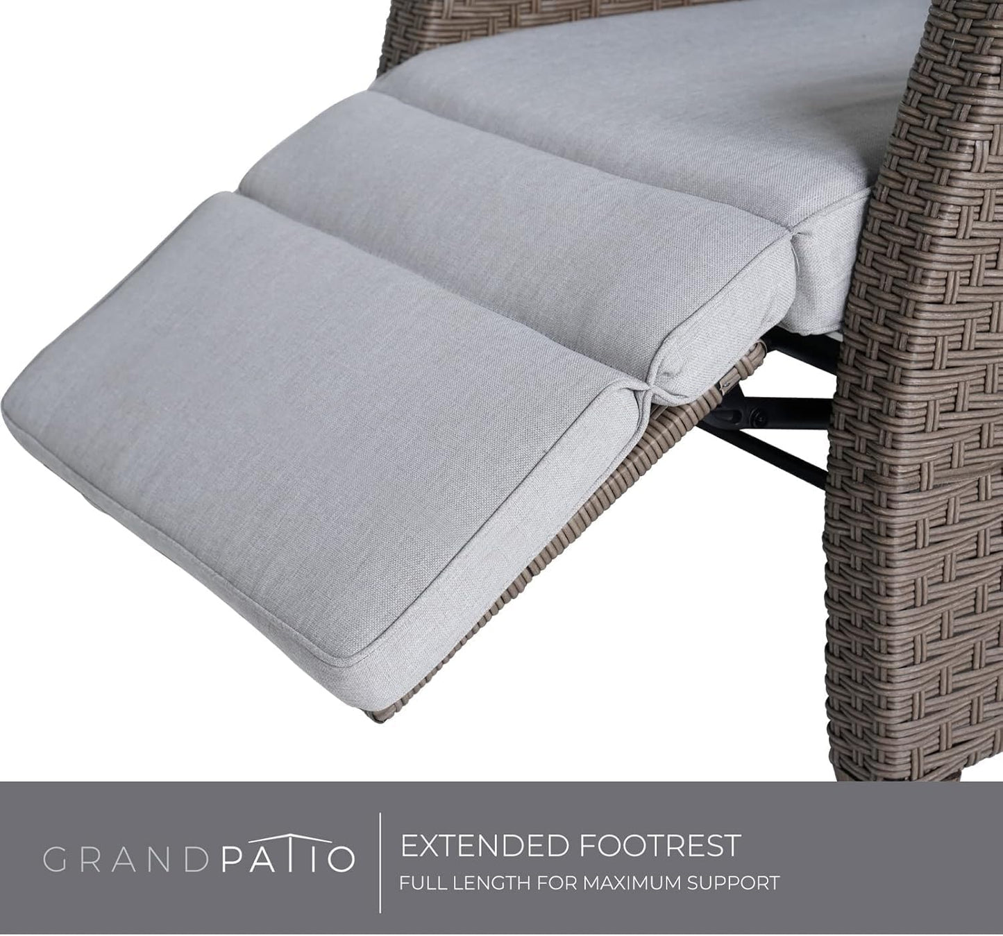 Outdoor Recliner Chair Patio 150° Lay Flat Recliner