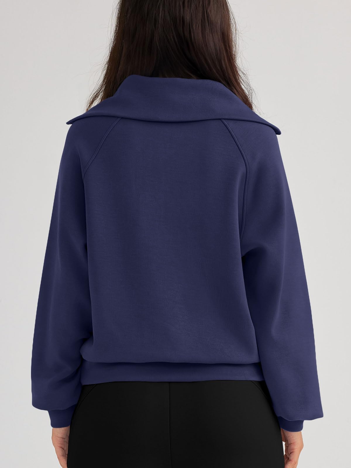 Womens Oversized Sweatshirts Half Zip Pullover Long