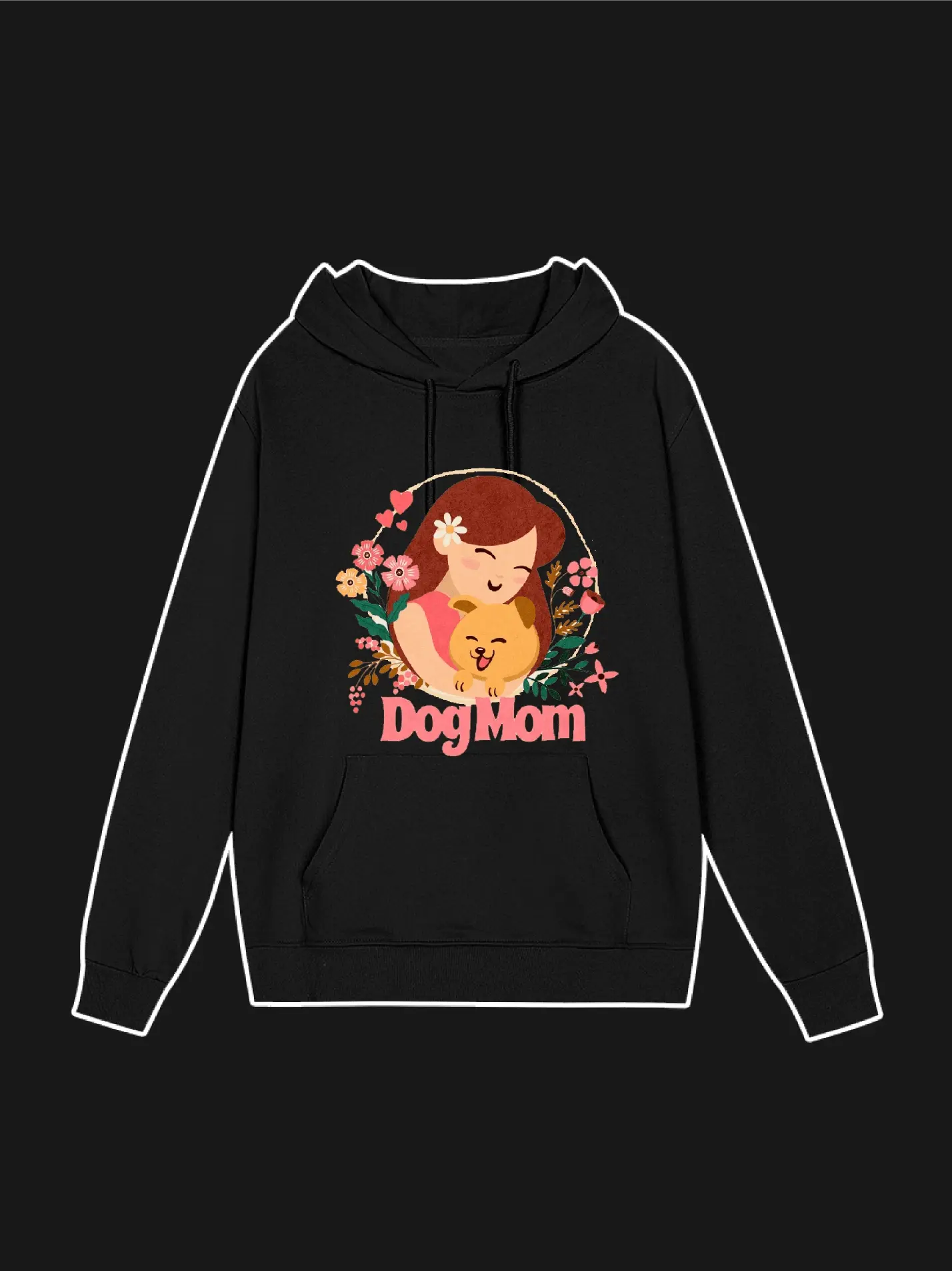 Dog and Mom Graphic Hoodie