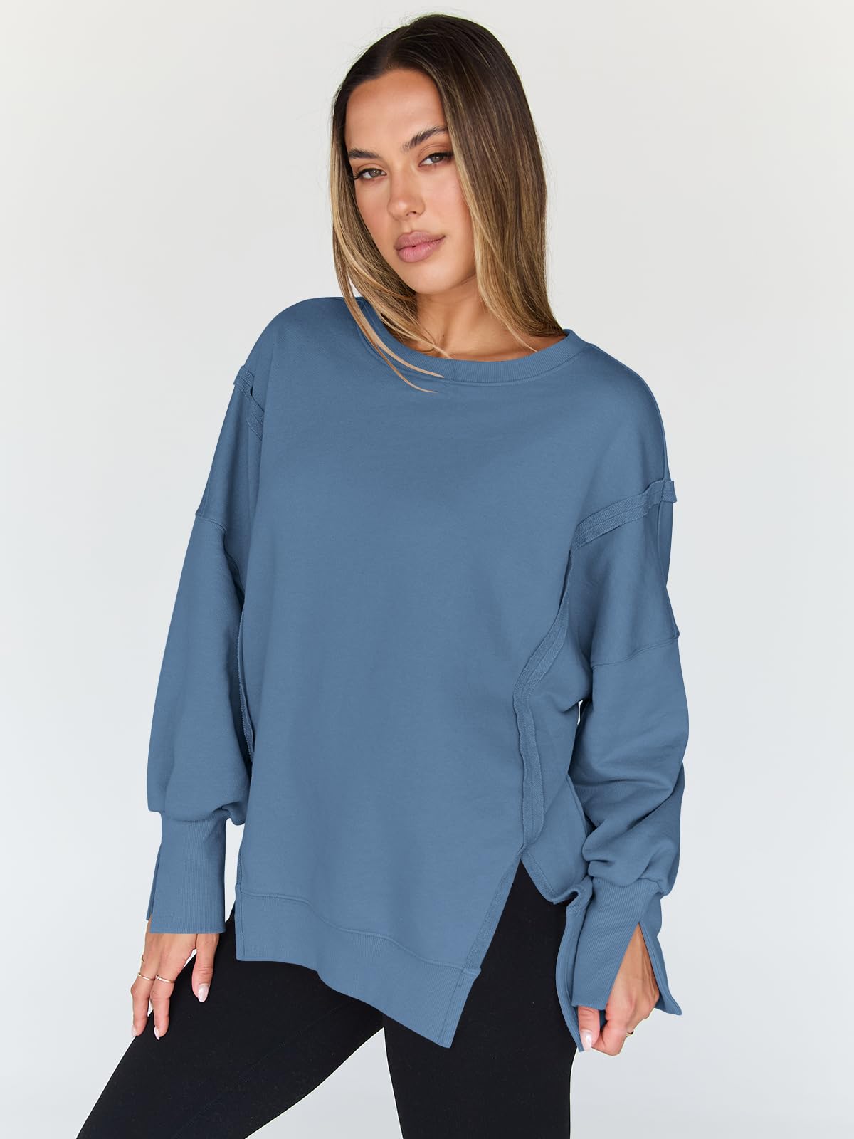 Womens Oversized Sweatshirts Hoodies Crewneck Shirts Fall Outfits