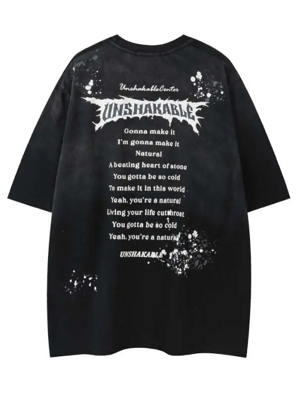 Women's Washed Vintage Letter Graphic Tee