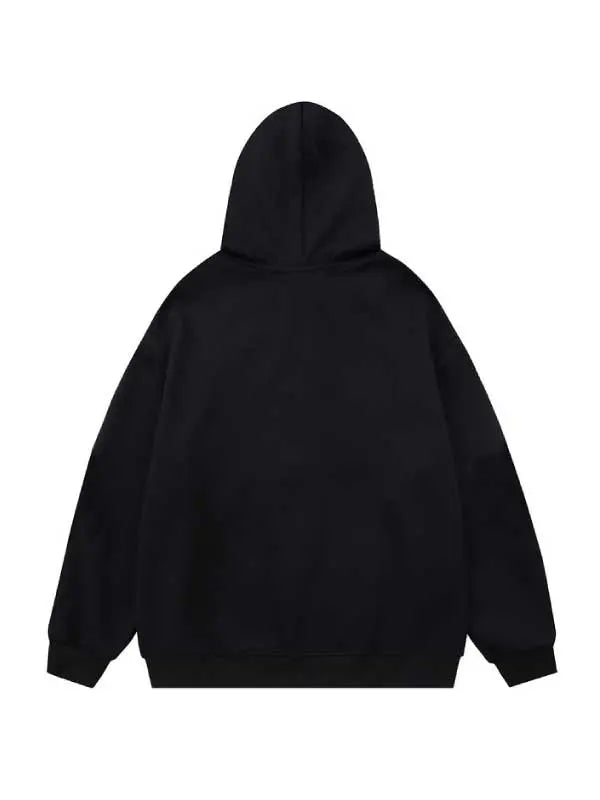 Star Letter Graphic Full Zip-up Hoodie