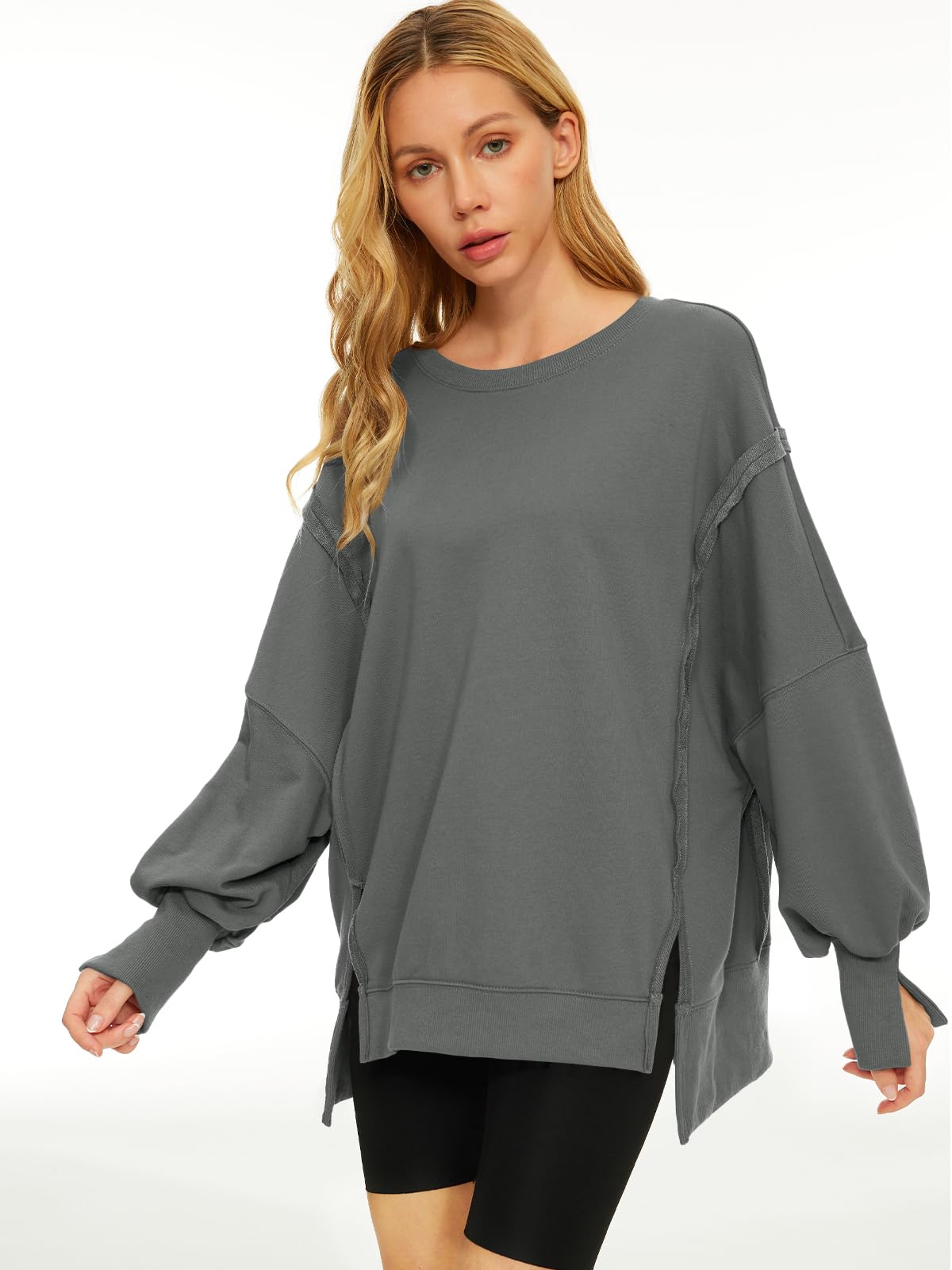 Womens Oversized Sweatshirts Hoodies Crewneck Shirts Fall Outfits