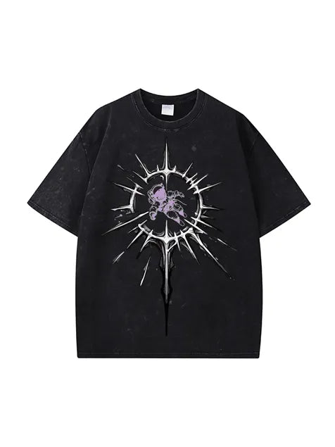270g Cotton Astronaut Interstellar Wash Old T-shirt