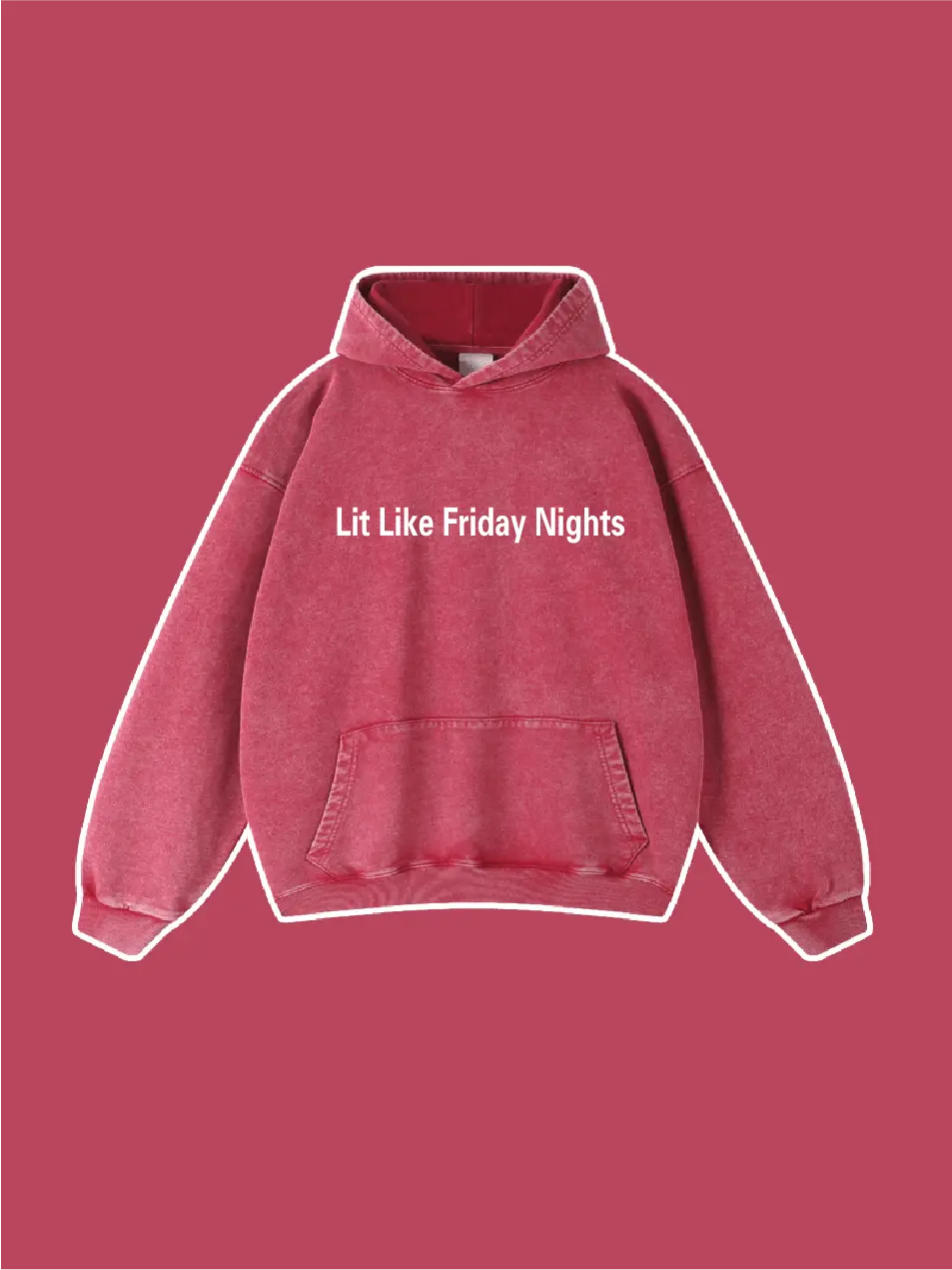 Lit Like Friday Nights Embroidered Hoodie