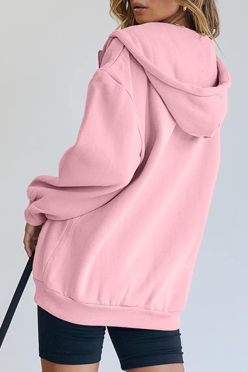 Womens Zip Up Hoodies Long Sleeve Fall Oversized Sweatshirts