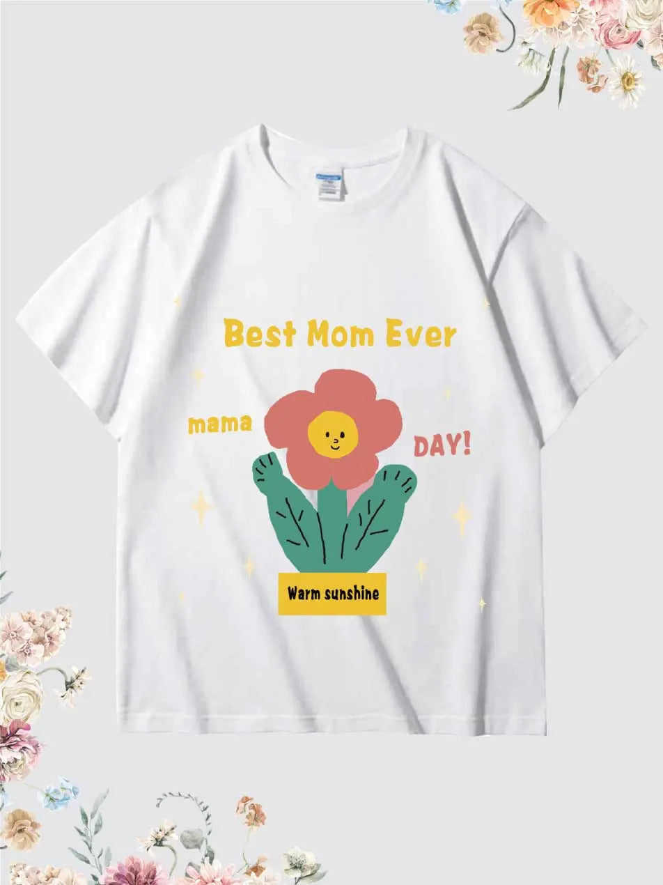 Best Mom Ever Heat Transfer Graphic T-shirt