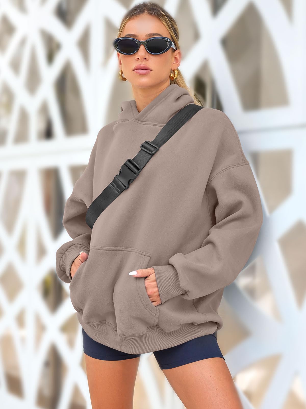 Womens Oversized Sweatshirts Fleece Hoodies Long Sleeve Shirts