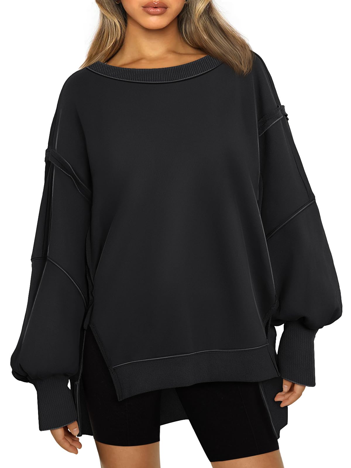 Womens Oversized Sweatshirts Hoodies Crewneck Shirts Fall Outfits