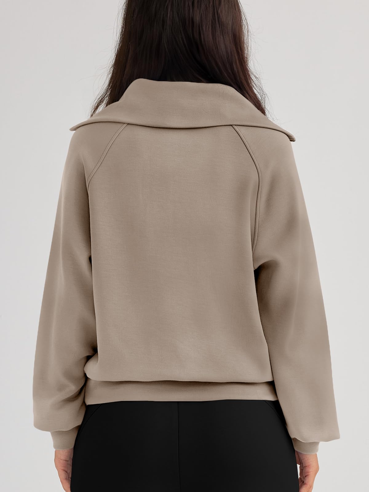 Womens Oversized Sweatshirts Half Zip Pullover Long
