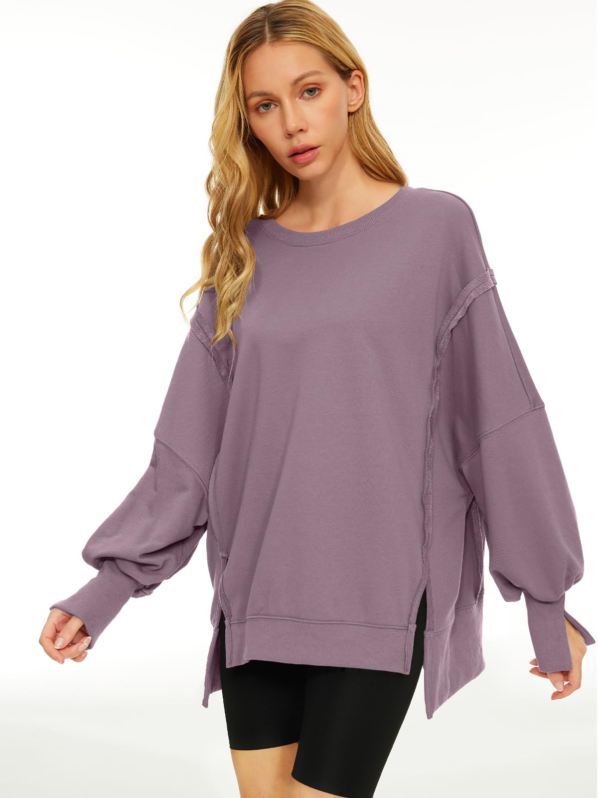 Womens Oversized Sweatshirts Hoodies Crewneck Shirts Fall Outfits