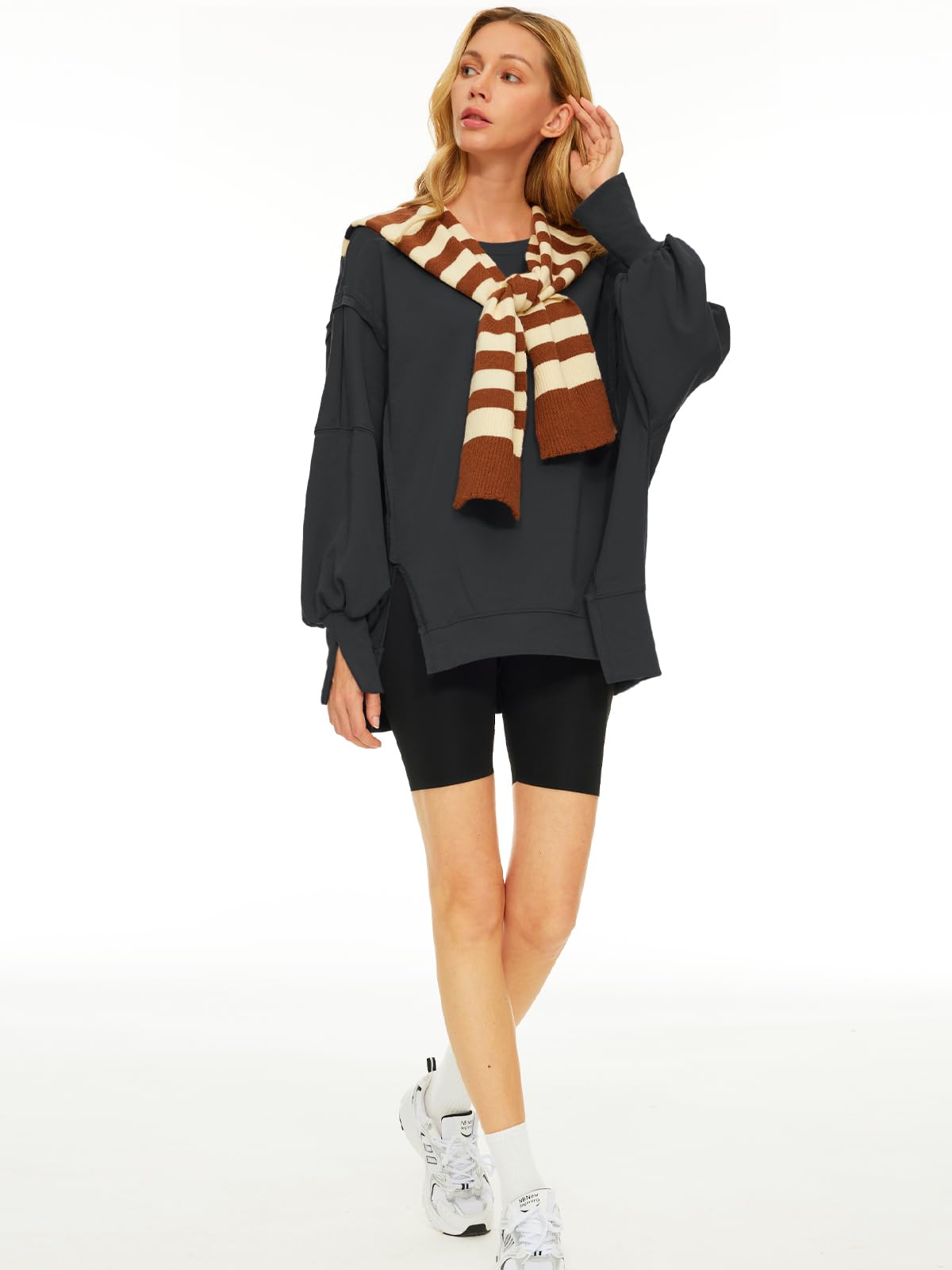 Womens Oversized Sweatshirts Hoodies Crewneck Shirts Fall Outfits