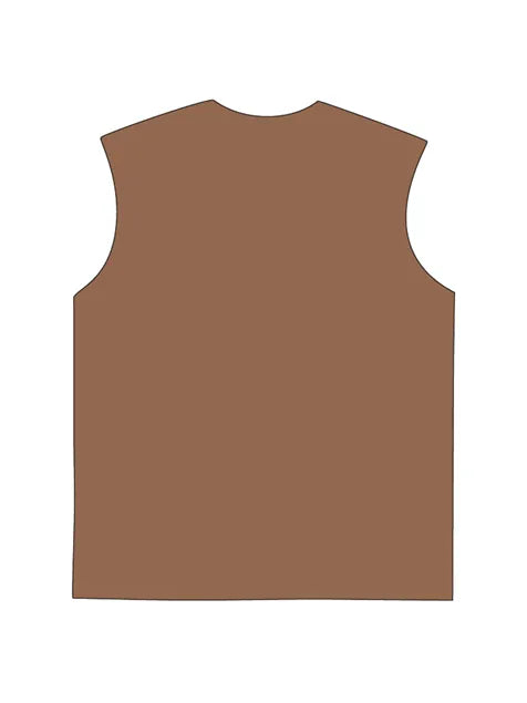 230g Cotton Saturn Printed Sleeveless Wash Old T-shirt