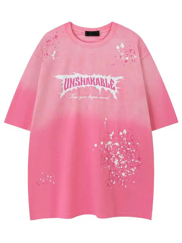 Women's Washed Vintage Letter Graphic Tee