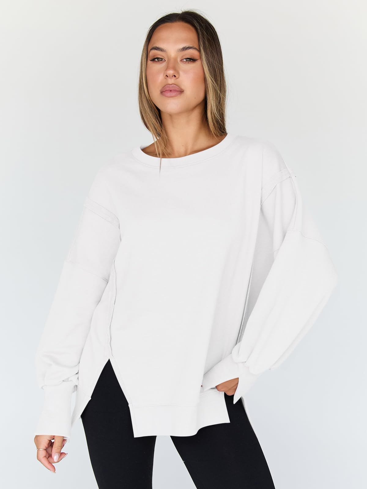 Womens Oversized Sweatshirts Hoodies Crewneck Shirts Fall Outfits