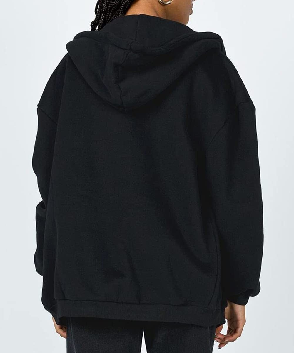 Womens Zip Up Hoodies Long Sleeve Fall Oversized Sweatshirts
