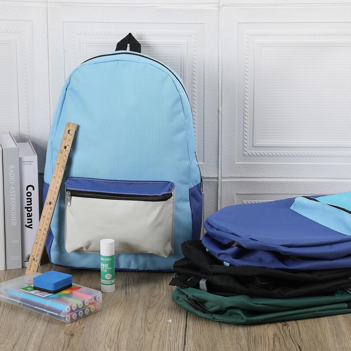 24 Pack Backpacks Bulk Backpack for School 17 Inch Bookbags Back
