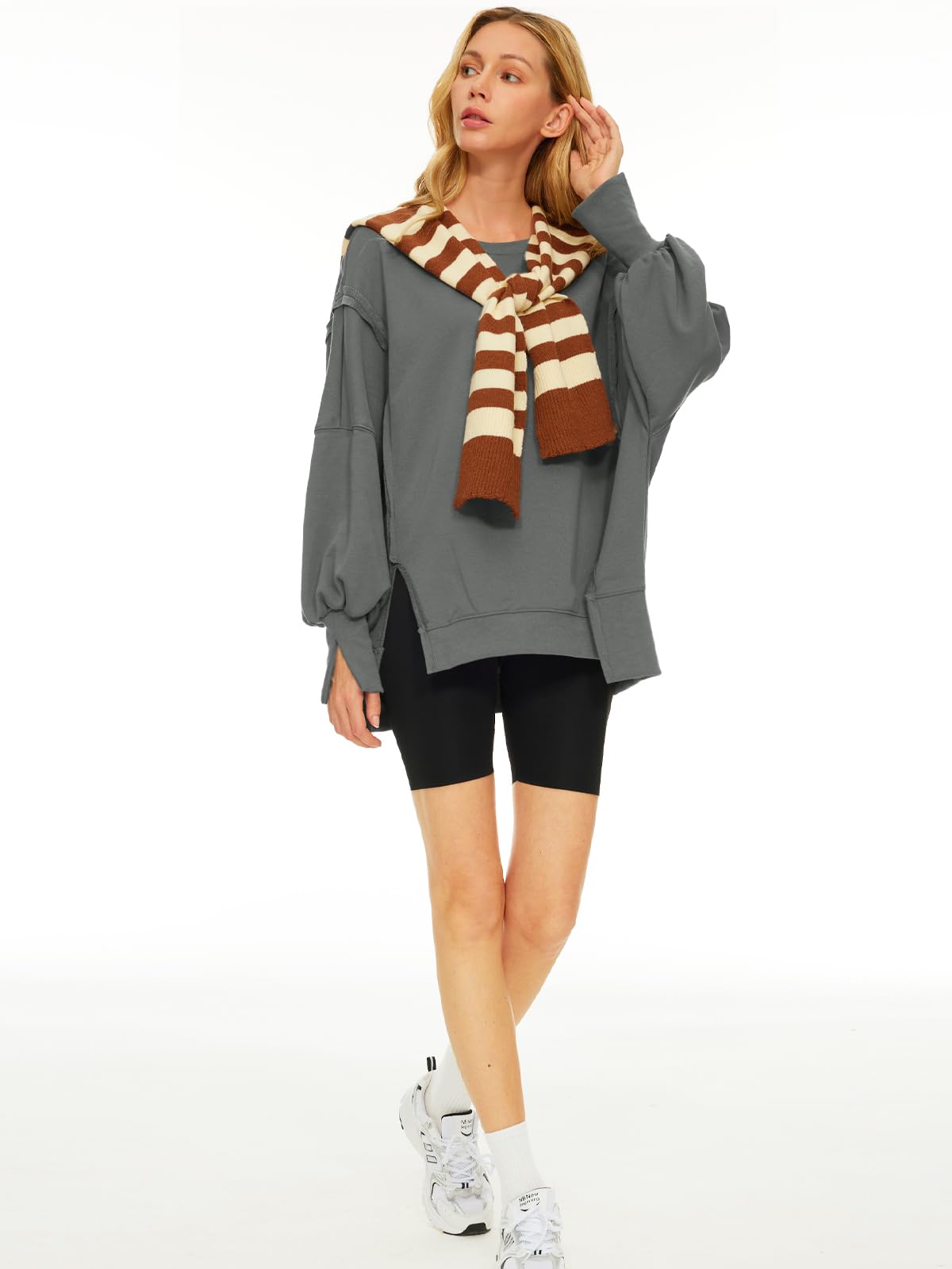 Womens Oversized Sweatshirts Hoodies Crewneck Shirts Fall Outfits