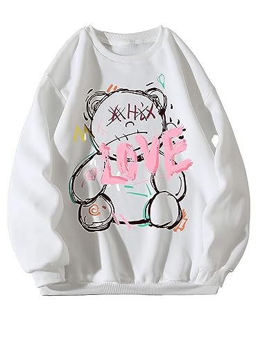 Women's Letter Graphic Print Long Sleeve Sweatshirt Pullover Tops